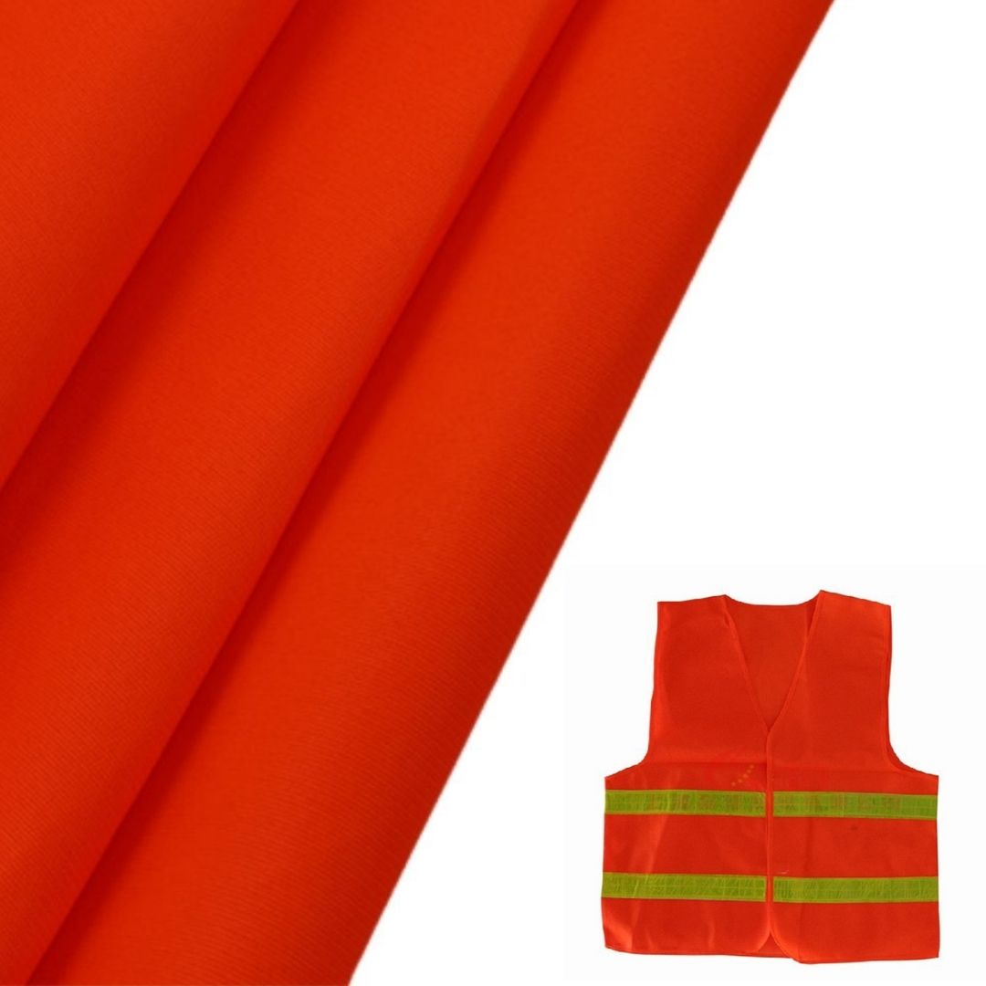 100% Polyester Fluorescent Fabric For Safety Vest 
